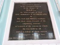 Memorial to Maria Sutherland